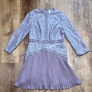 ASOS Purple‎ Fit and Flare Dress with Long Sleeves • New with tags • sz 8